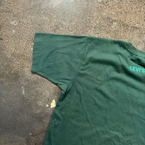 Vtg Levi’s Red Tab Green Short Sleeve T-Shirt Embroidered Logo Mens 2XL Read Bio - Picture 10 of 16